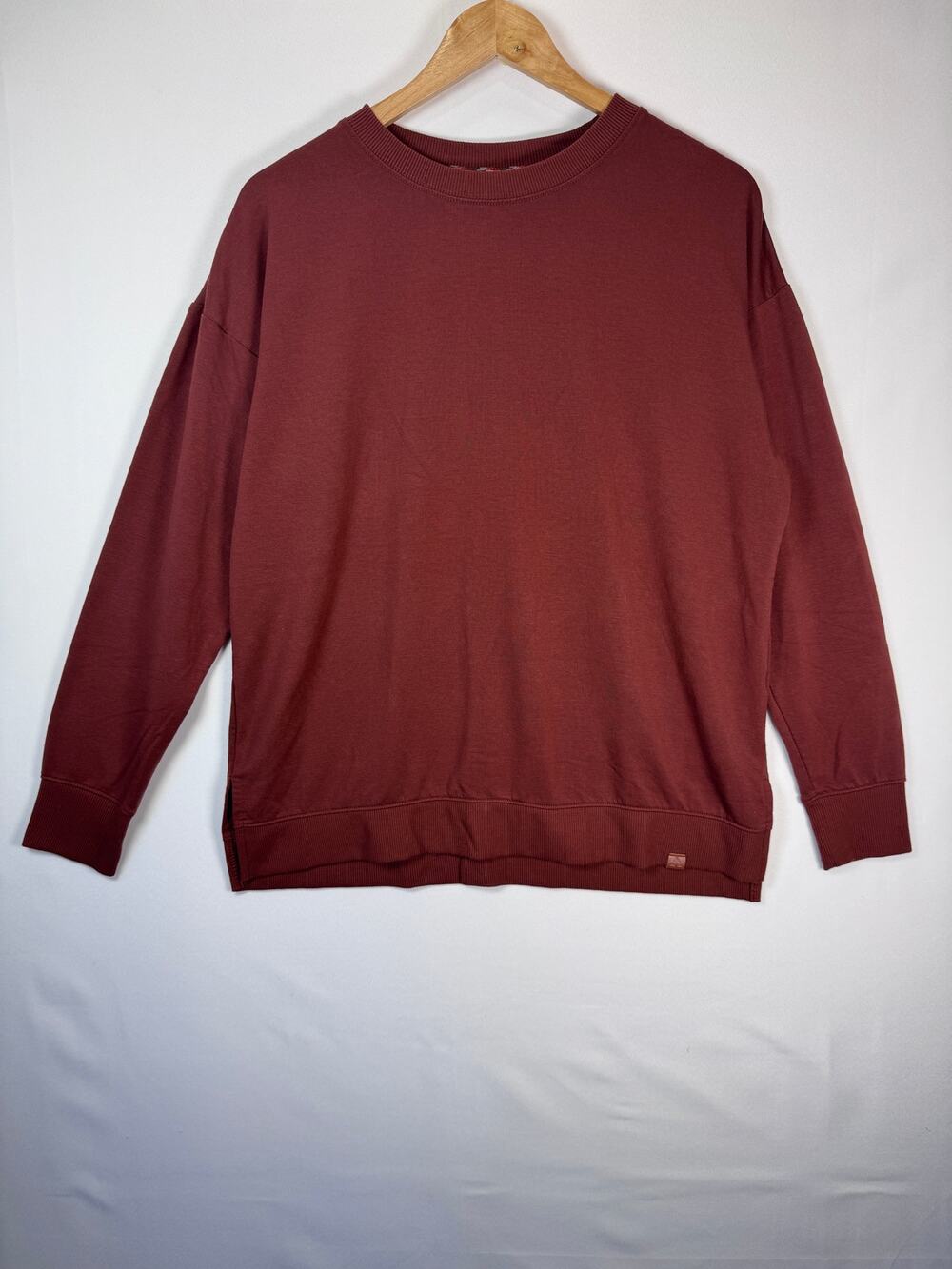Alpine Design Sweatshirt Women’s L Rust Modal Blend Oversized Crewneck Pullover